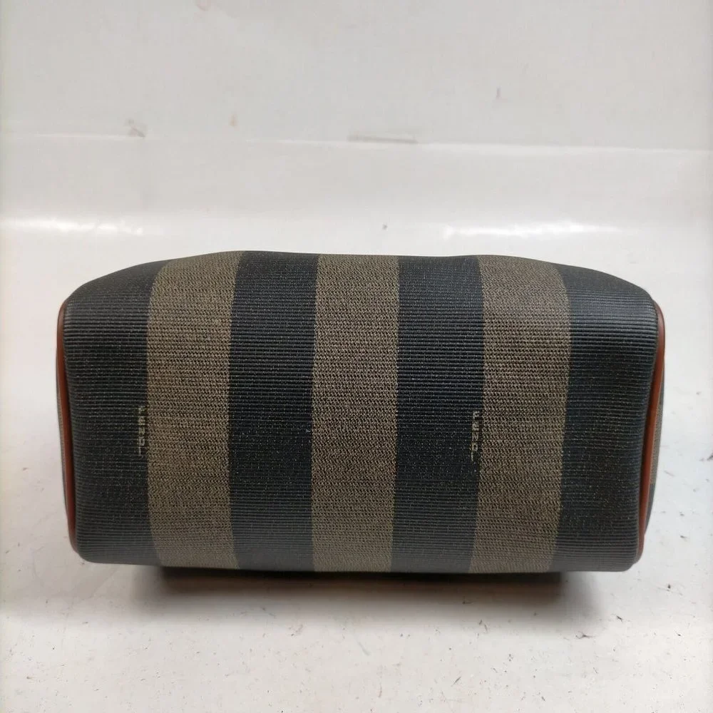 Sold elsewhere - Fendi Mini Pequin Boston Bag Brown Handles - Picture 6 of 16